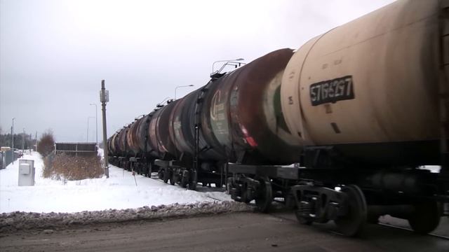 Тепловоз ТЭМ7A-0234 на пром.ветке в Виймси / TEM7A-0234 on Viimsi industrial branch смотреть онлайн