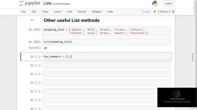 Python List membership and methords смотреть онлайн
