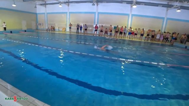 Турнир по плаванию среди пожарных.