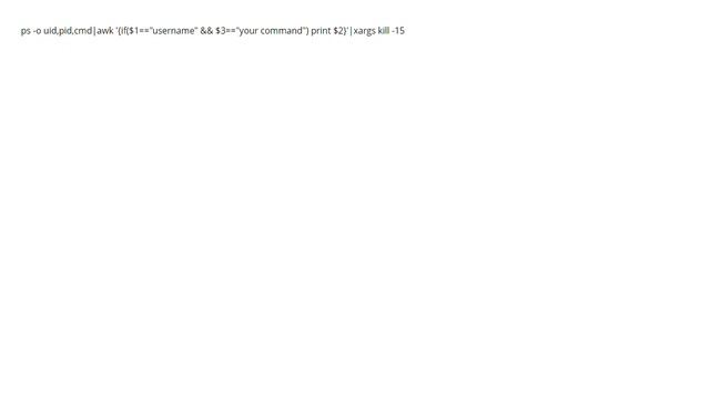 Find and kill a process in one line using bash and regex (30 answers) смотреть онлайн