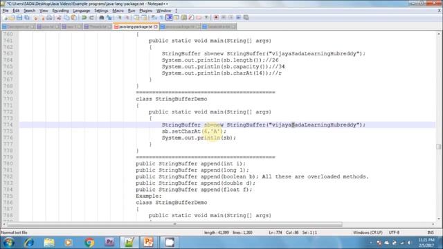 Lesson - 4 : java.lang Package - StirngBuffer Class in Java Programming Language смотреть онлайн