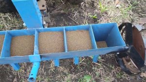 Посев мотоблоком 4.5га за день. Самая дешевая сеялка к мотоблоку. Ск-6 пахарь. Кукуруза, зерно трав