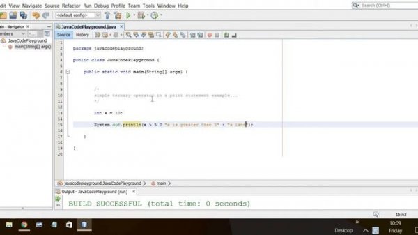 Java Beginners - ternary operator