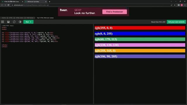 (SCRAPPED) Master HTML with W3Schools: HTML RGB and RGBA Colors смотреть онлайн