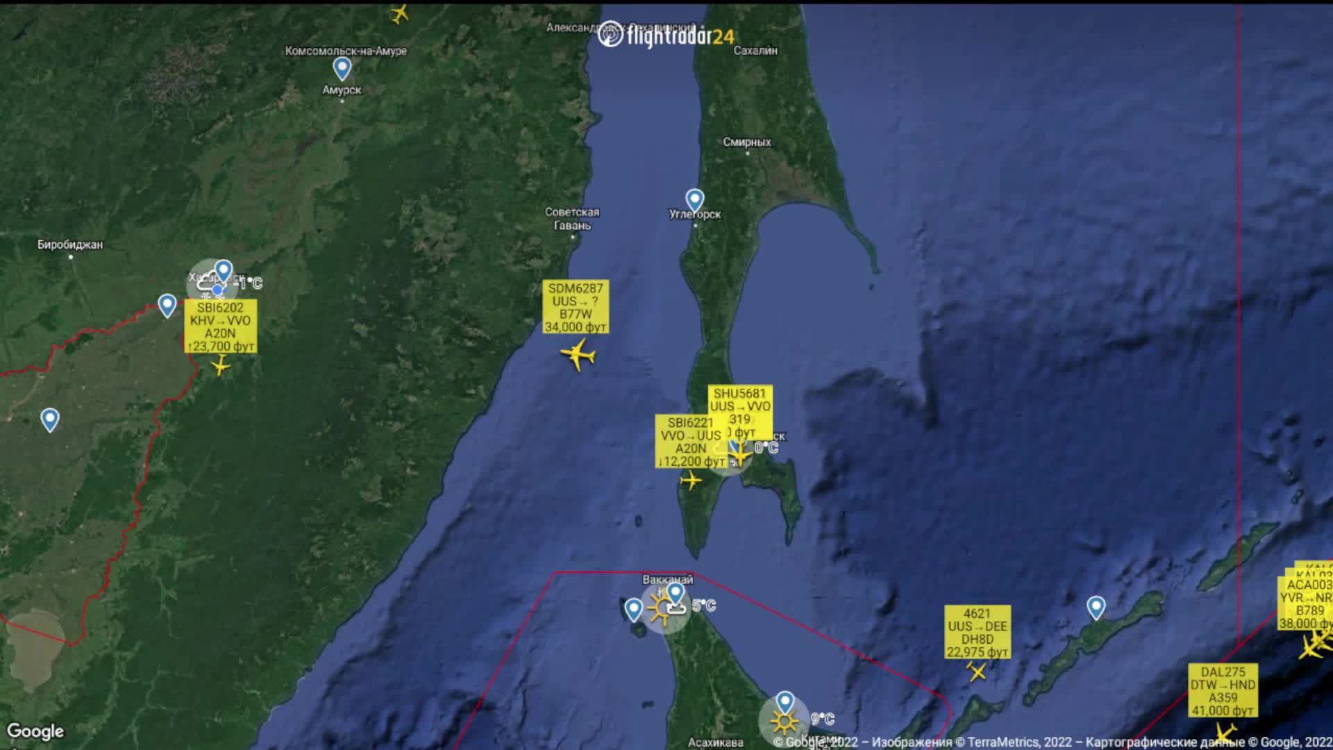 ATC Южно-Сахалинск. Авиадиапазон Хомутово