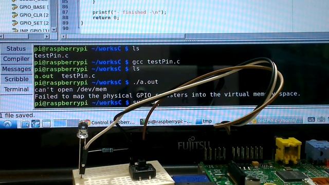 Control Raspberry Pi GPIO using C language смотреть онлайн