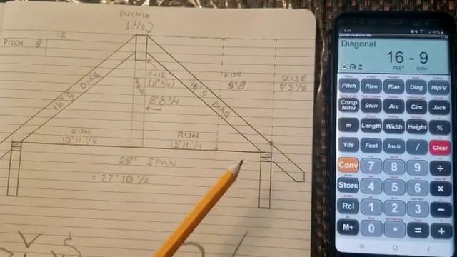 Como sacar o figurar un techo cortado de 2 aguas en la calculadora máster pro. смотреть онлайн