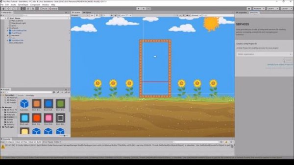 [Unity] Because you are not a member of this project this build will not access Unity services. Fix