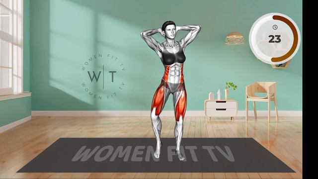 SMALL WAIST & FLAT STOMACH | 5 MINUTES STANDING ABS Workout смотреть онлайн