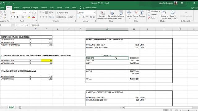 Ejercicio 7 9 20 Excel 2020 09 07 19 03 25 смотреть онлайн