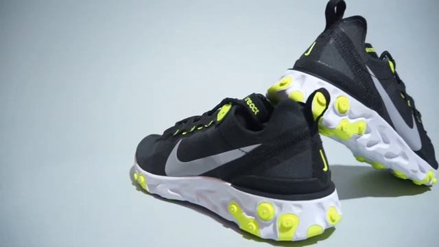 Nike React Element 55 "Black Volt" BQ2728 001 смотреть онлайн