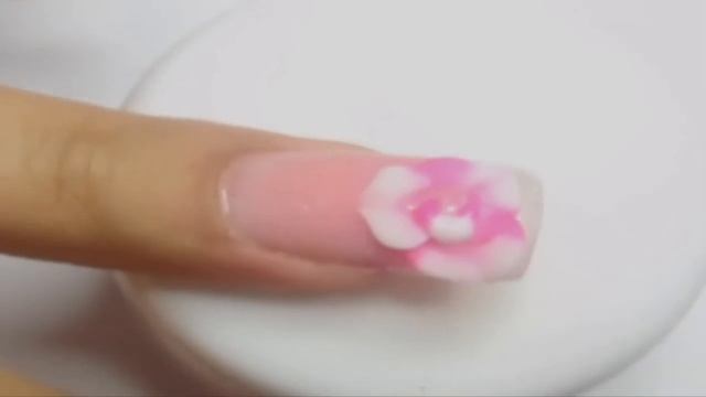 How to make pink 3D acrylic roses cute glitter nails kawaii смотреть онлайн