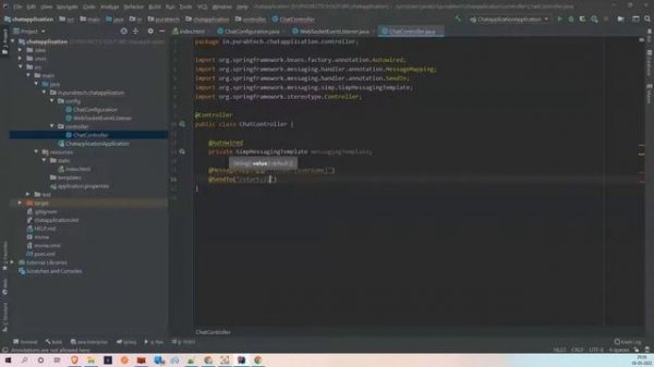 Spring Boot one to one chat app with WebSocket: Chat Example | Hindi