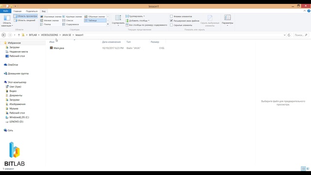 BITLAB JAVA SE 1 - Lesson 1 смотреть онлайн