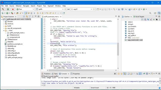 How to work on SPIFFS in ESP32 using ESP-IDF смотреть онлайн