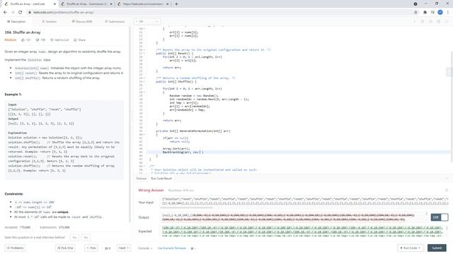 [Practice 4/26/2021] LeetCode 384. Shuffle an Array смотреть онлайн