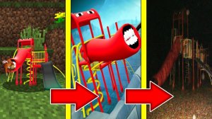 Как менялась ДЕТСКАЯ ГОРКА ПОЖИРАТЕЛЬ и её жизненный цикл в майнкрафт ! Эволюция THE EXTRA SLIDE