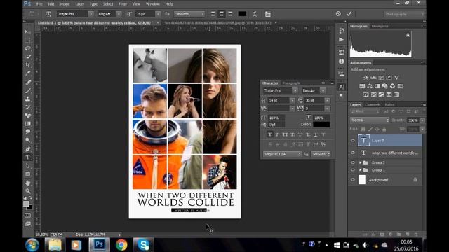 When Two Differents Worlds Collide - Collage Wattpad Cover (Tutorial) смотреть онлайн