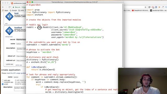 how to create a reddit bot with python смотреть онлайн