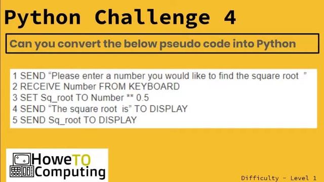 Python challenges ‐ level 1 challenge 4 смотреть онлайн