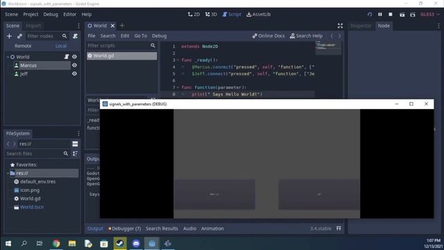 How to connect signals with parameters in code! GODOT TUTORIAL смотреть онлайн