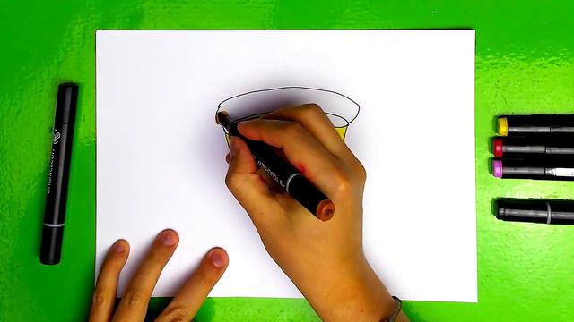 Как нарисовать ПИЦЦУ - Простые Рисунки смотреть онлайн