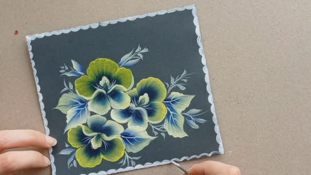 Анютины глазки | Рисуем вместе декоративные цветы смотреть онлайн