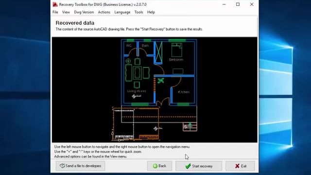 Recovery Toolbox for DWG Manual смотреть онлайн