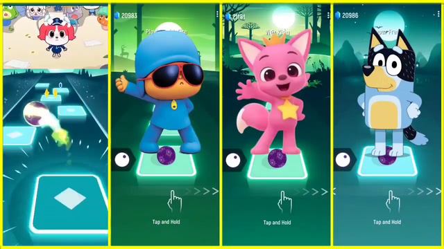 Funko Pop Marvel 🆚 Cocomelon 🆚 Bluey Bingo 🆚 OmNom | Cocomelon Tiles Hop EDM Rush смотреть онлайн