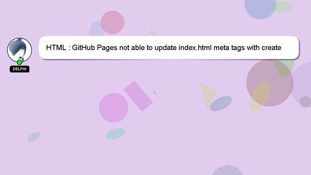HTML : GitHub Pages not able to update index.html meta tags with create react app(CRA) смотреть онлайн