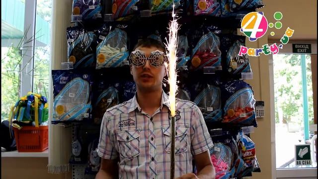 Свеча тортовый фонтан искр 25см смотреть онлайн