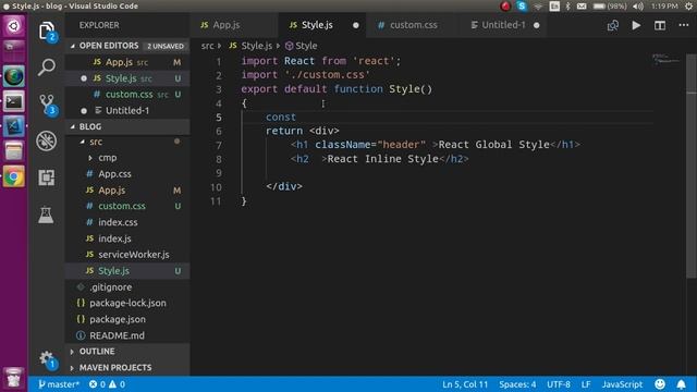 React js Hindi Tutorial #21 Apply Style смотреть онлайн