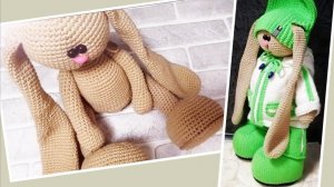 Связать зайку в стиле тильда крючком.