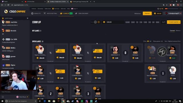 Ripping once again on Csgoempire (Csgo gambling) смотреть онлайн