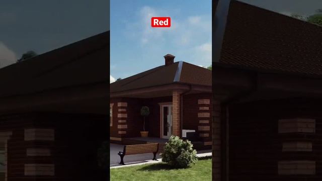 Проект одноэтажного дома из кирпича и газобетона 100 кв.м. 3 спальни с террасой .RED #проектдома смотреть онлайн
