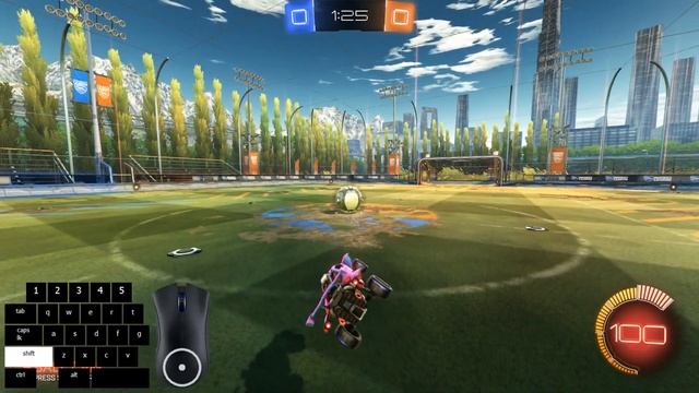ROCKET LEAGUE B-HOP WAVE DASH TUTORIAL ON KEYBOARD AND MOUSE (Keys On Screen) смотреть онлайн