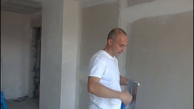 Шпакловка на гипсокартон Q1 (4-та част). Пълнене на фугите. смотреть онлайн