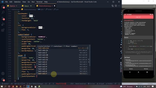 Aplikasi Mobile | CRUD di React Native dan Codeigniter 4 | Membuat Disain UI смотреть онлайн
