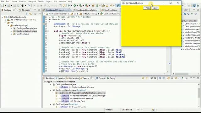 Card Layout Example смотреть онлайн