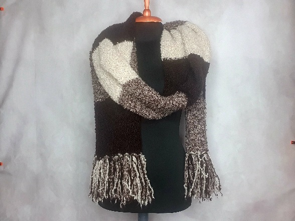 Обзор готового шарфа из букле.