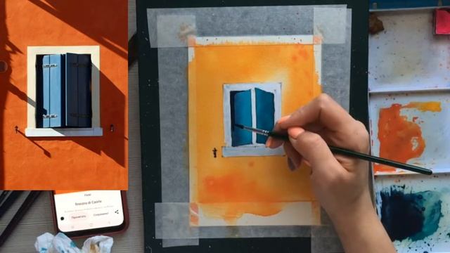 Как нарисовать окно акварелью? смотреть онлайн