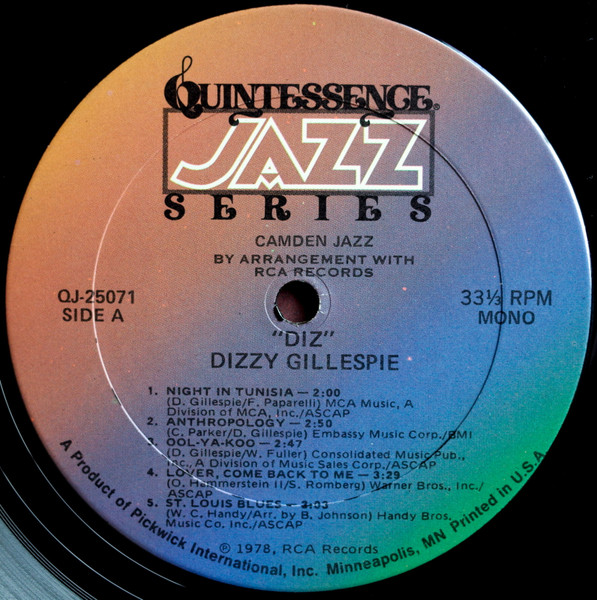 DIZZY GILLESPIE - Diz (Side One)