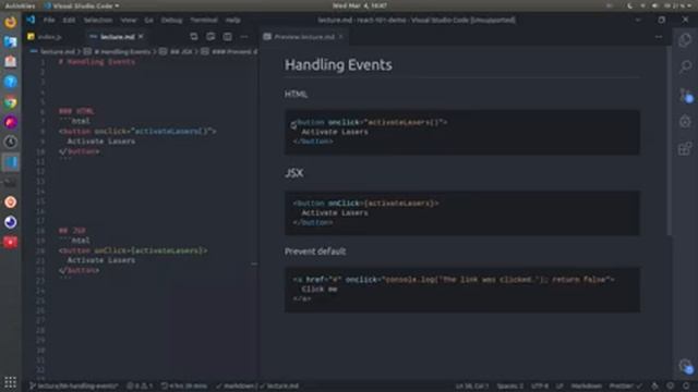 Event handling in React | React 101 in 60 minutes смотреть онлайн