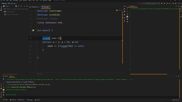 Random number generator in C++ | CLion by JetBrains смотреть онлайн