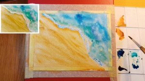 ???WATERCOLOR. SEA.SUN,SUMMER,BEACH ?КАК НАРИСОВАТЬ МОРЕ,СОЛНЦЕ,ЛЕТО,ПЛЯЖ АКВАРЕЛЬЮ???