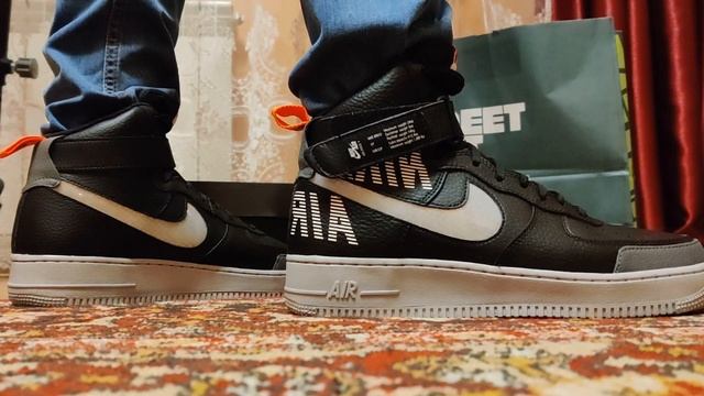 Nike Air Force 1 High '07 Lv8 Wolf Grey-Dark Grey-Black смотреть онлайн