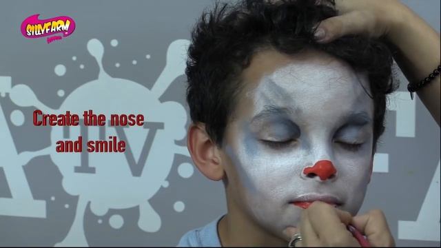 Easy Crazy Clown Halloween Face Painting Ideas