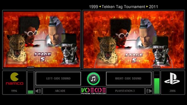 Tekken Tag Tournament (Arcade vs PlayStation 3) Side by Side Comparison - Dual Longplay смотреть онлайн