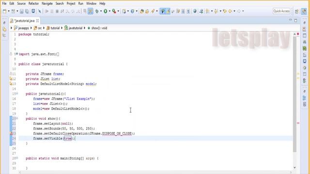 Video #76 - Java Swing Tutorial - JList Example #2 смотреть онлайн