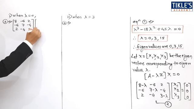 EIGEN VALUES AND EIGEN VECTORS IN HINDI SOLVED PROBLEM 2 IN MATRICES @TIKLESACADEMY смотреть онлайн